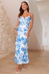 Sunshine Daisies Maxi Dress Blue