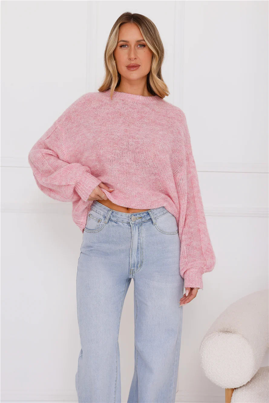 Sweater Weather Knit Pink