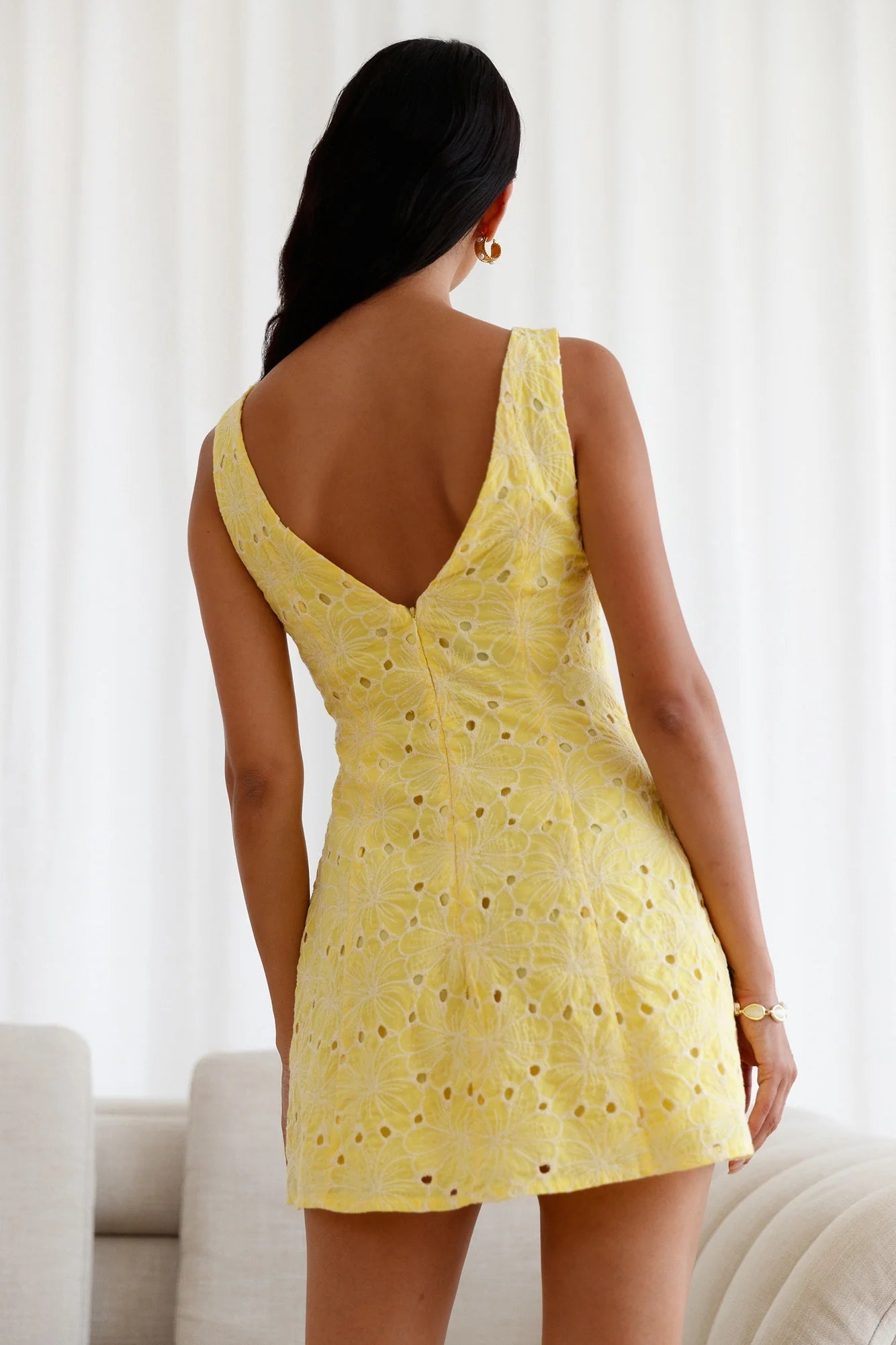 Wonderous Moment Mini Dress Yellow
