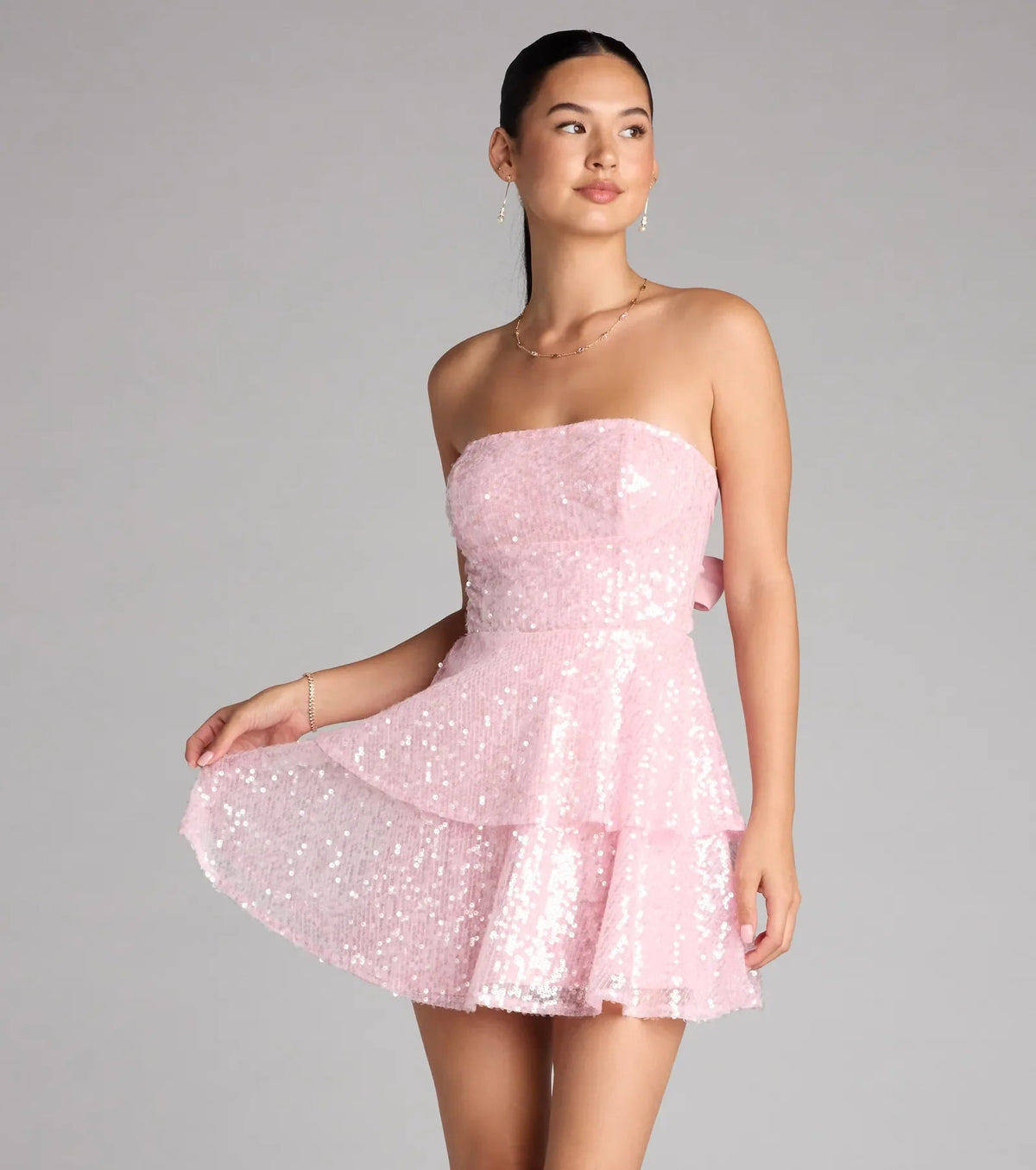 Twirl Queen Vibes Sequin Skater Dress